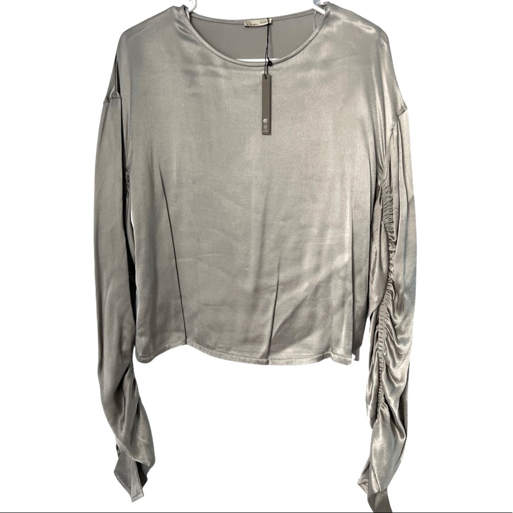 Zara grey blouse top